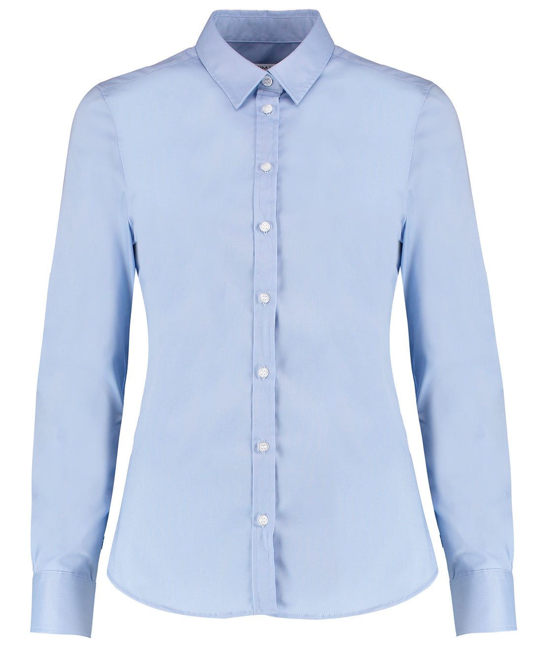 Women's stretch Oxford shirt long-sleeved (tailored fit) in Light Blue
