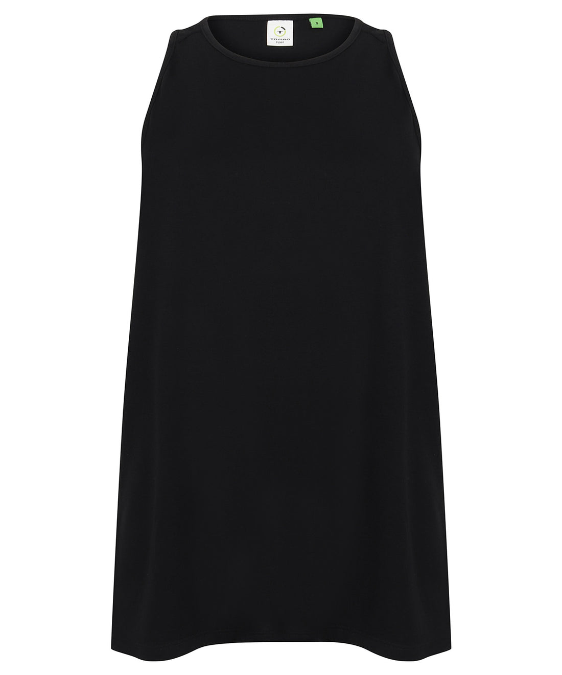 Women's open back vest in Black