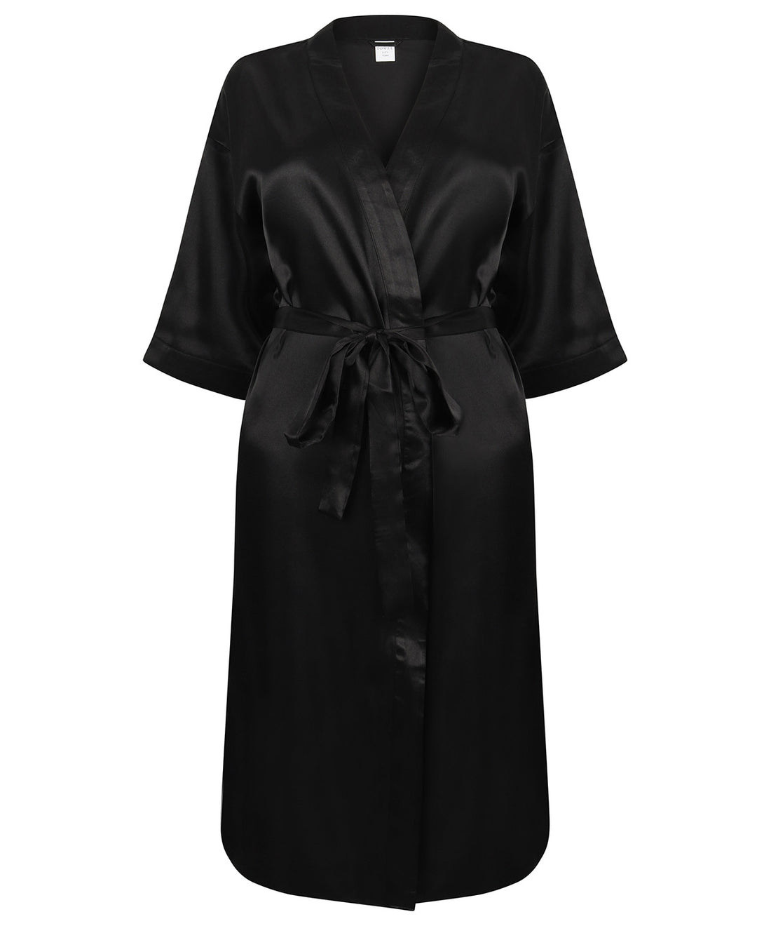 Women's satin robe in Black