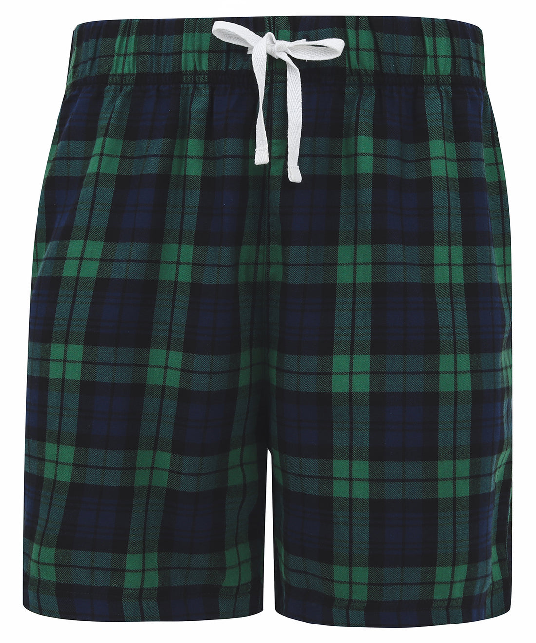 Tartan lounge shorts in Navy/Green Check
