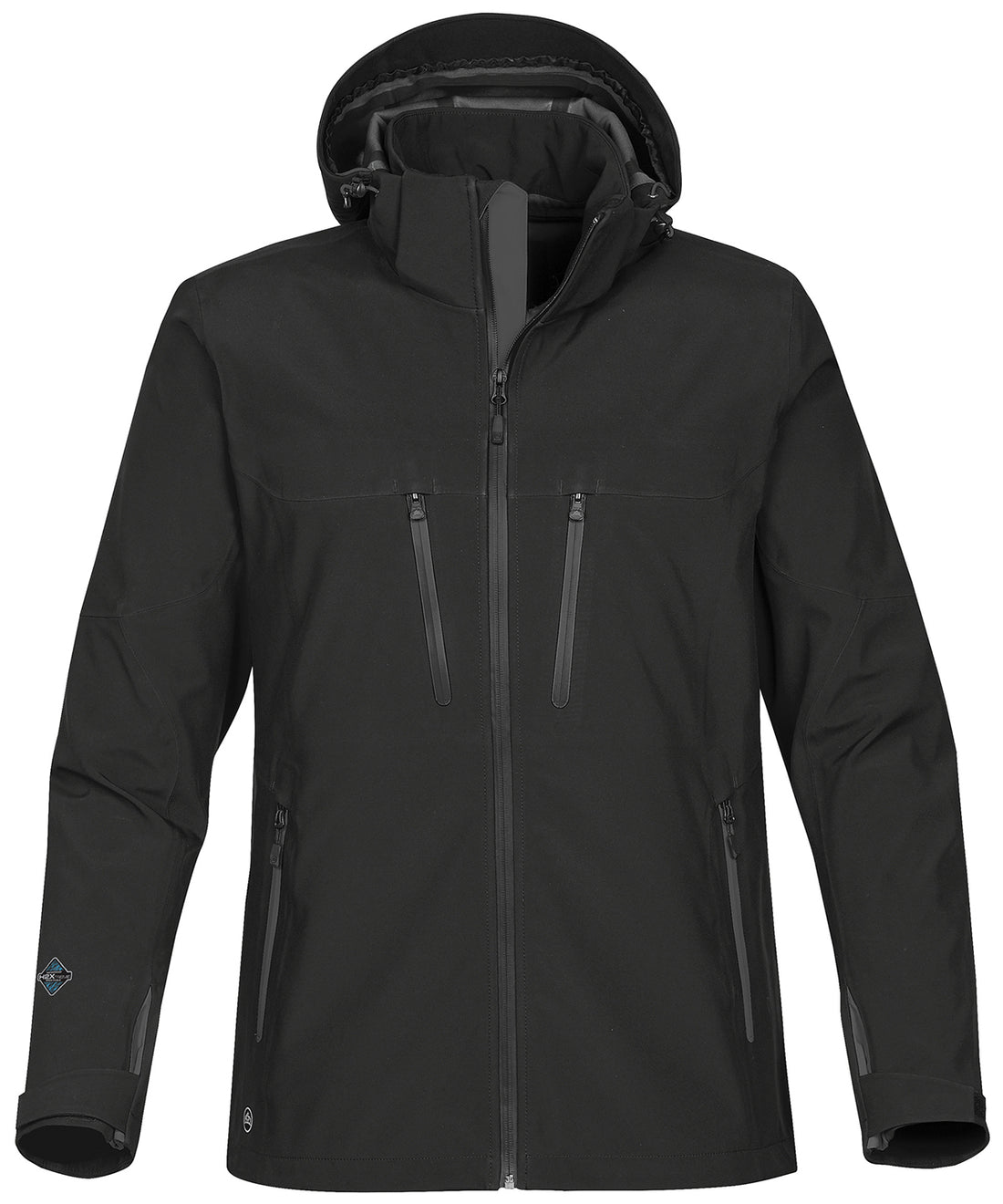Patrol technical softshell jacket in Black/Carbon