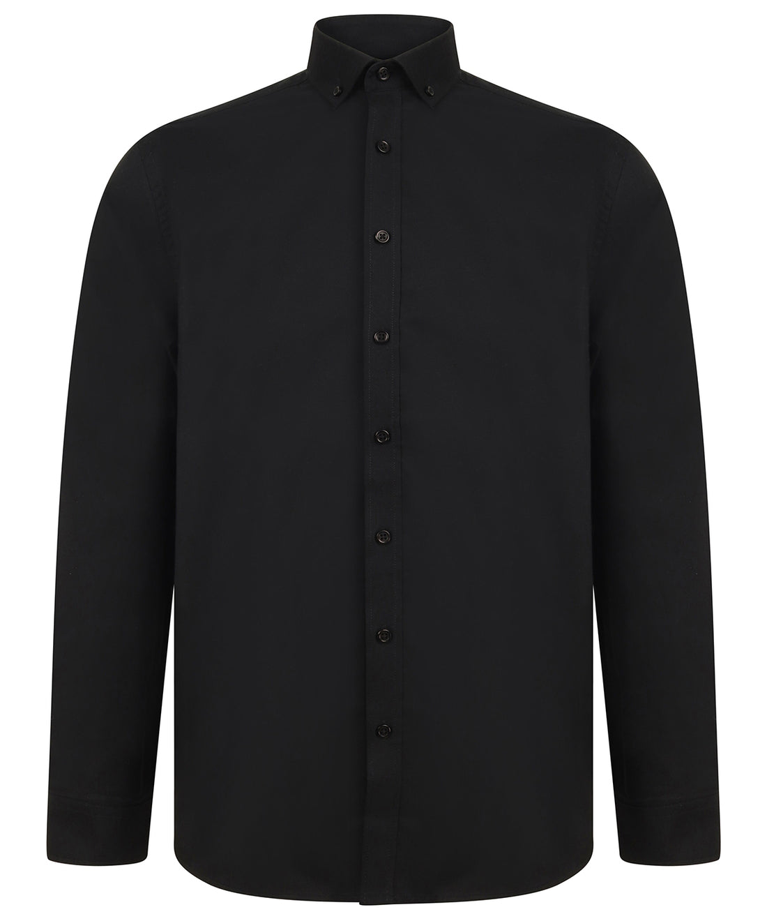 Modern long sleeve Oxford shirt in Black