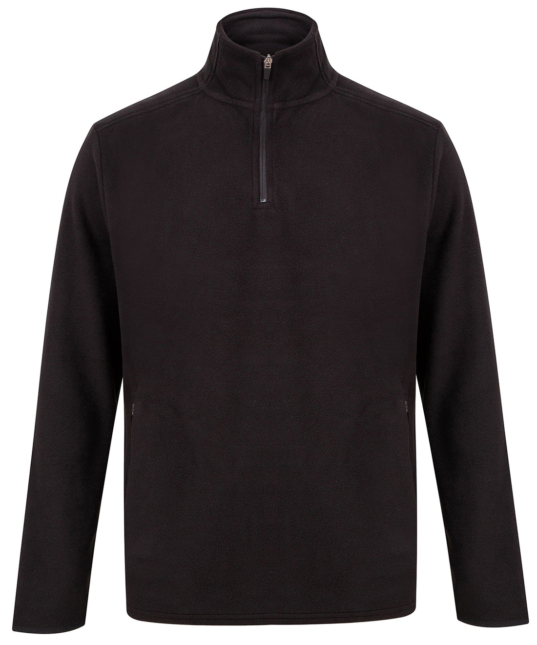 ¼ zip microfleece jacket in Black