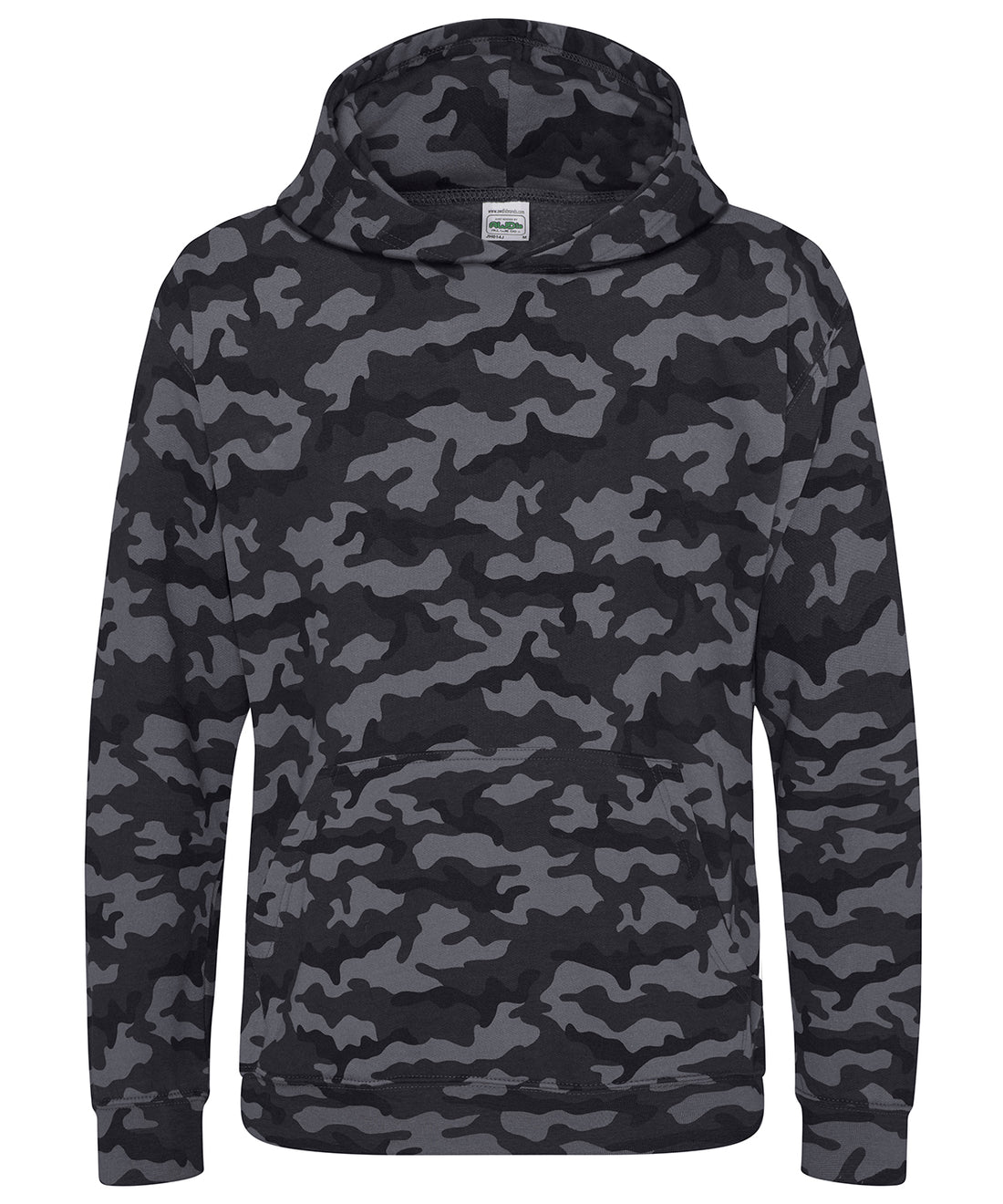 Kids camo hoodie in Black Camo