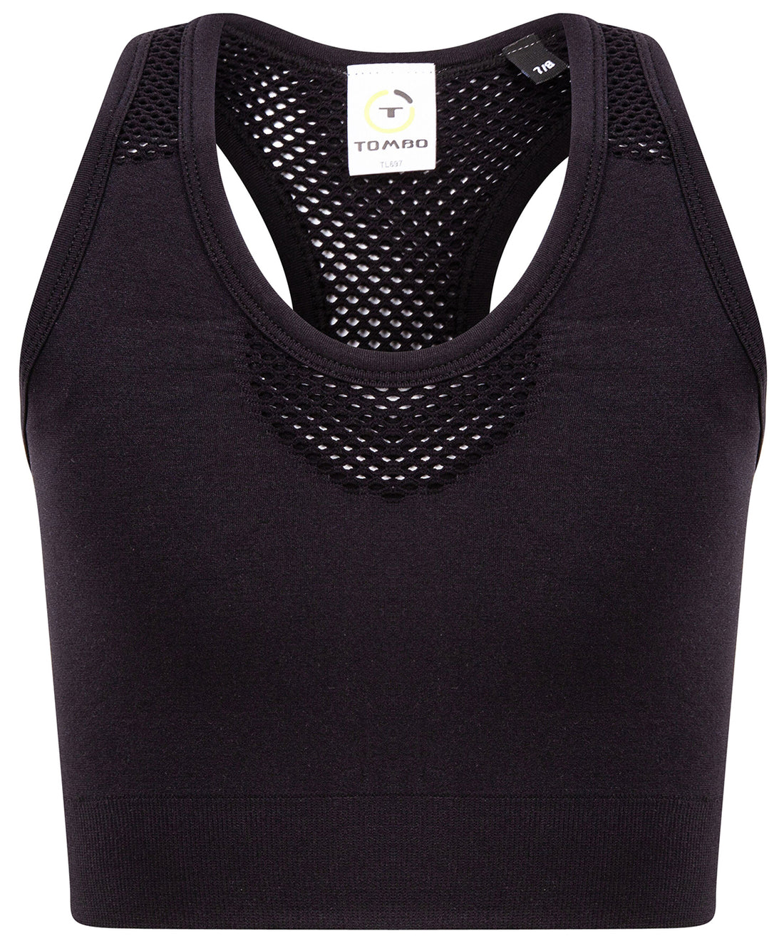 Kids seamless crop top in Black