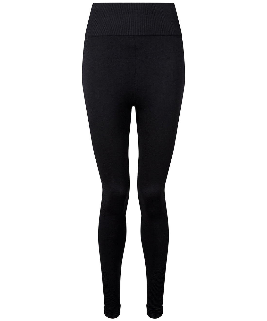 Women's TriDri® seamless '3D fit' multi-sport sculpt solid colour leggings in Black