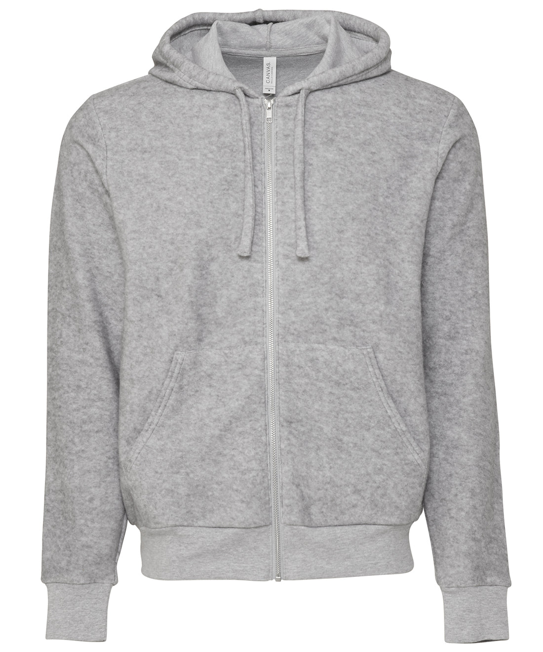 Unisex sueded fleece full-zip hoodie in Athletic Heather
