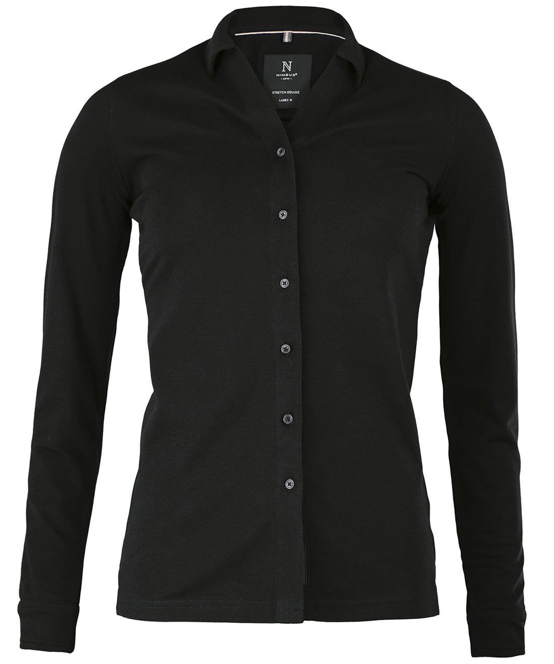 Women’s Kingston – stretch deluxe piqué shirt in Black