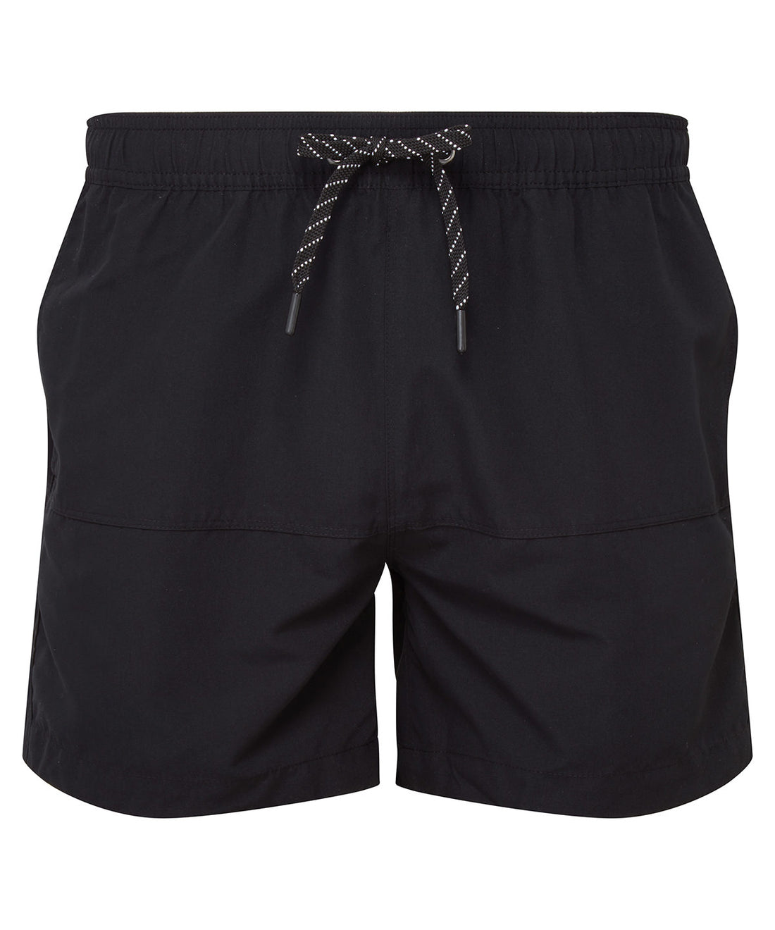 Block colour swim shorts in Black