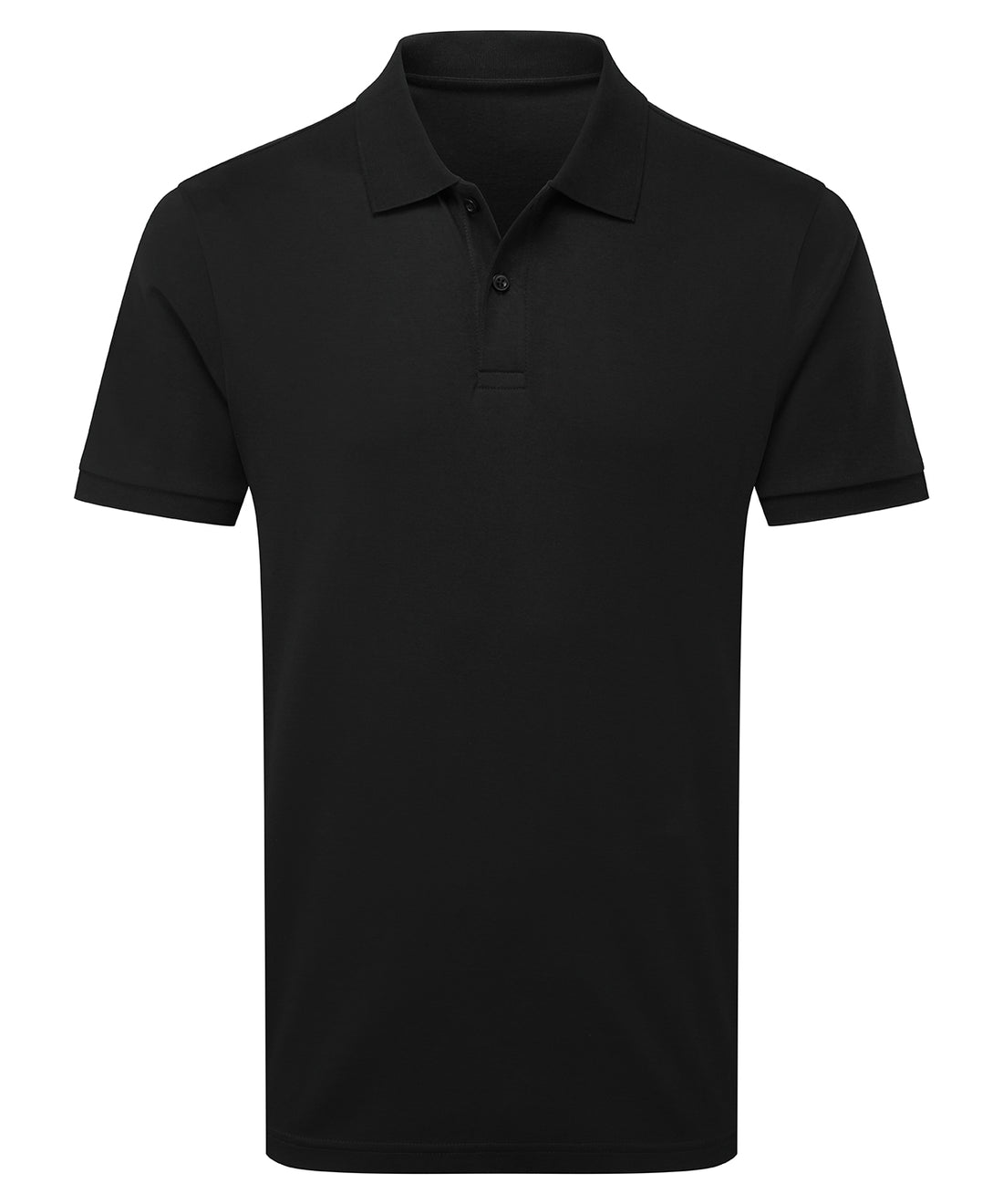 Premium mercerised polo in Black