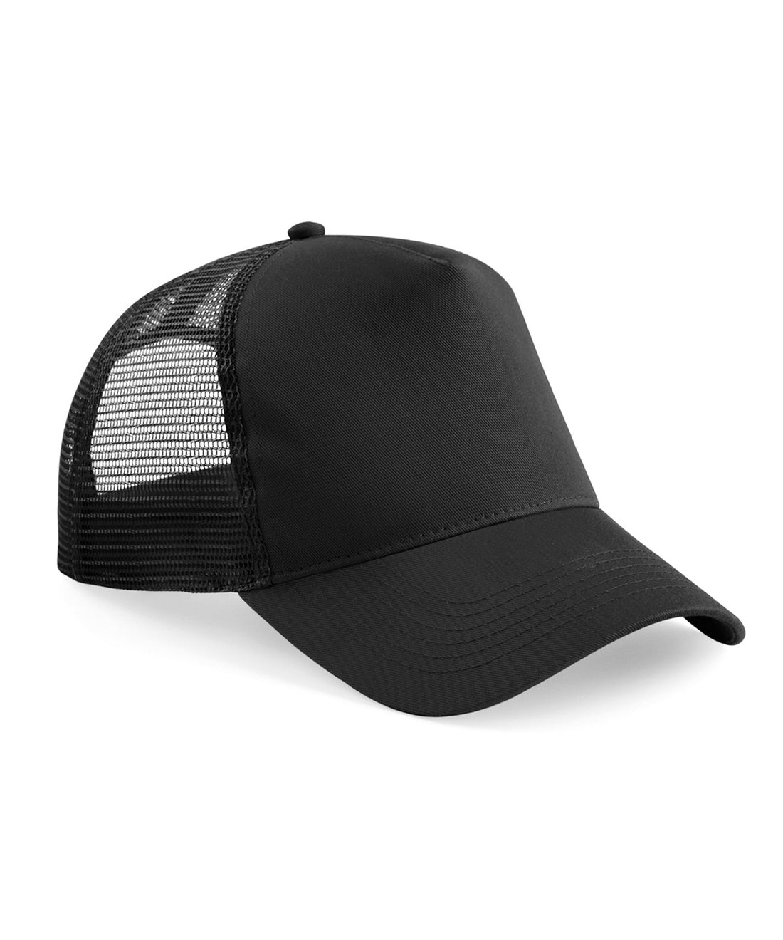 Junior snapback trucker in Black/Black