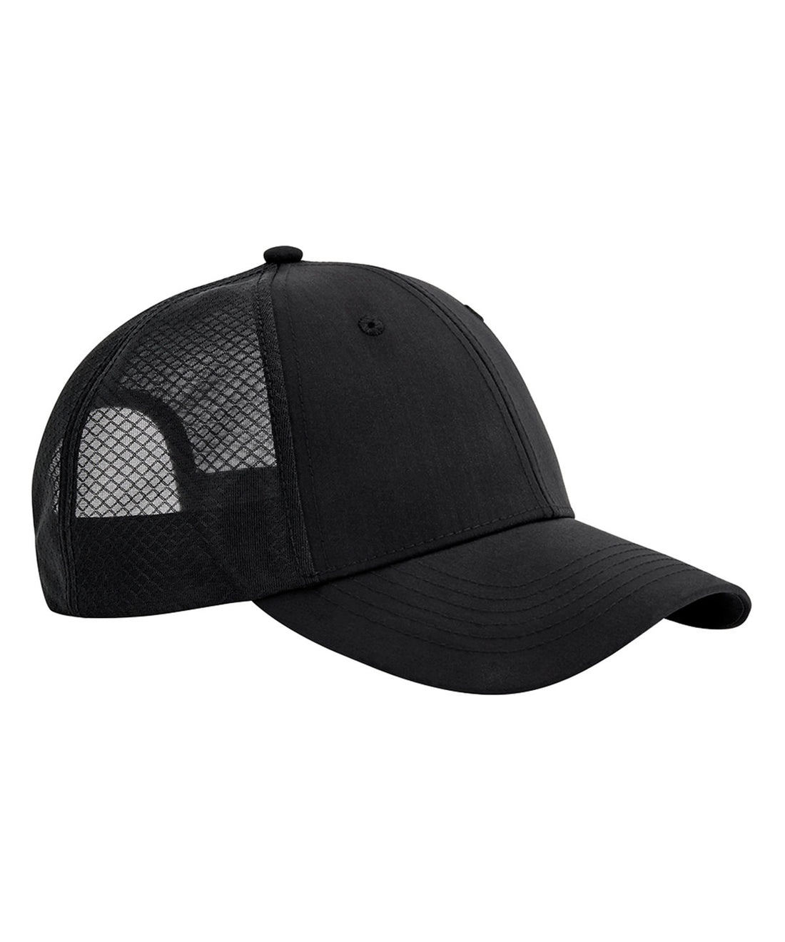 Technical mesh trucker in Black/Black