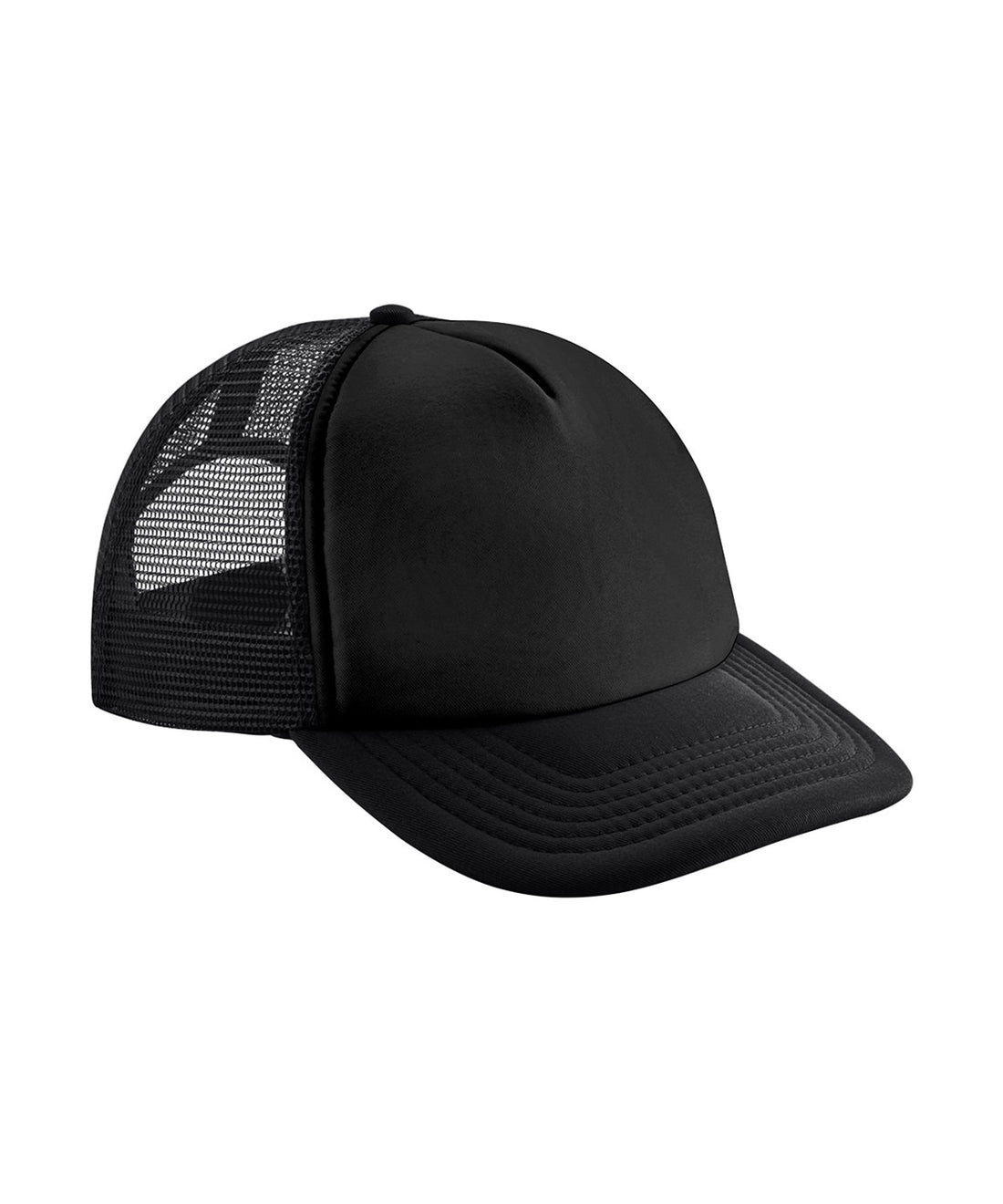 Junior vintage snapback trucker in Black/Black