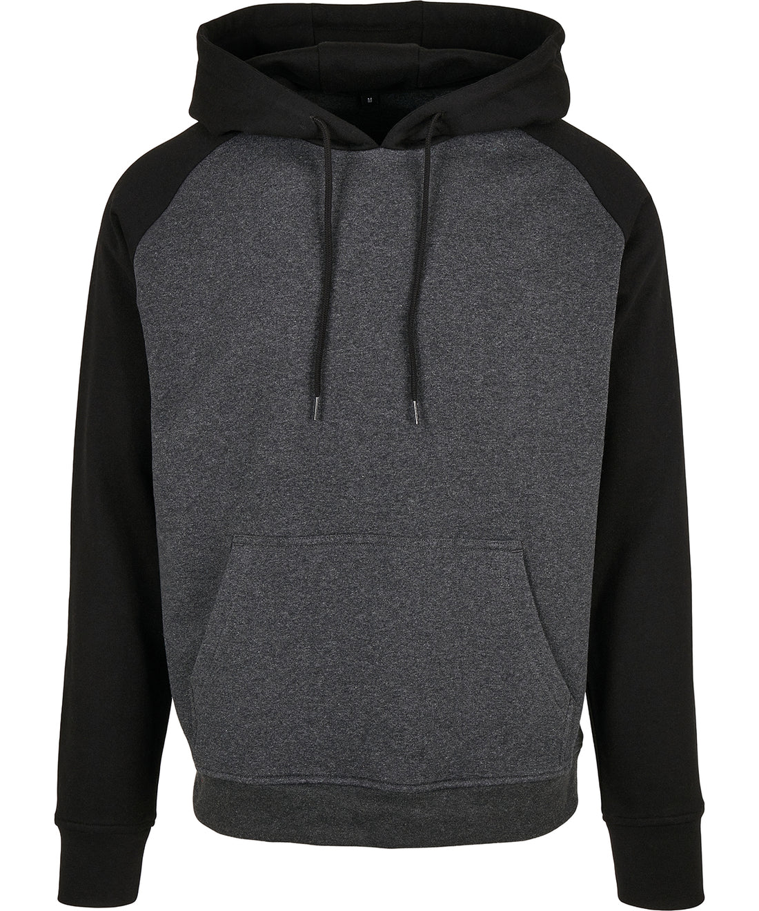 Basic raglan hoodie in Charcoal/Black