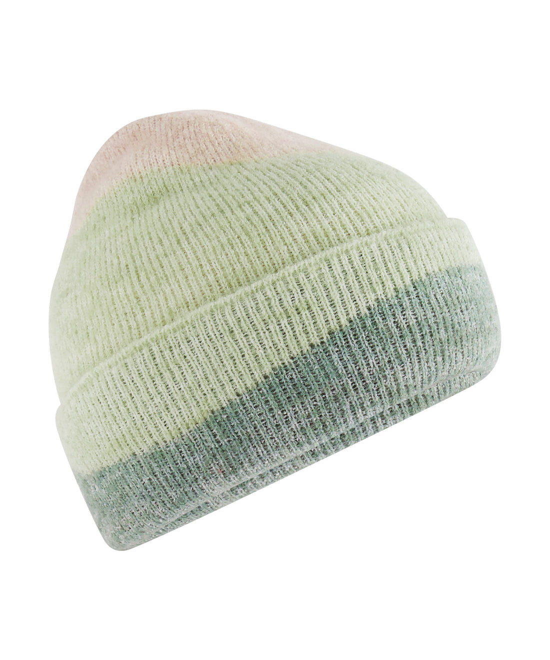 Soft wave beanie in Almond/ Pistachio/ Dusty Green