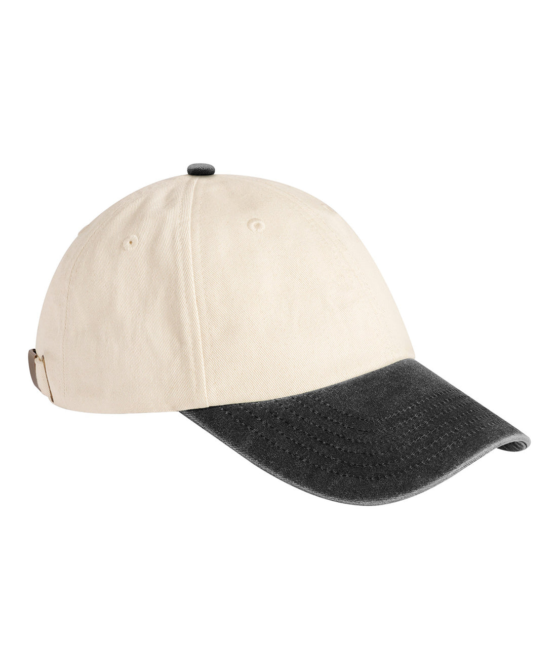 Contrast peak low-profile vintage cap in Natural/Vintage Black