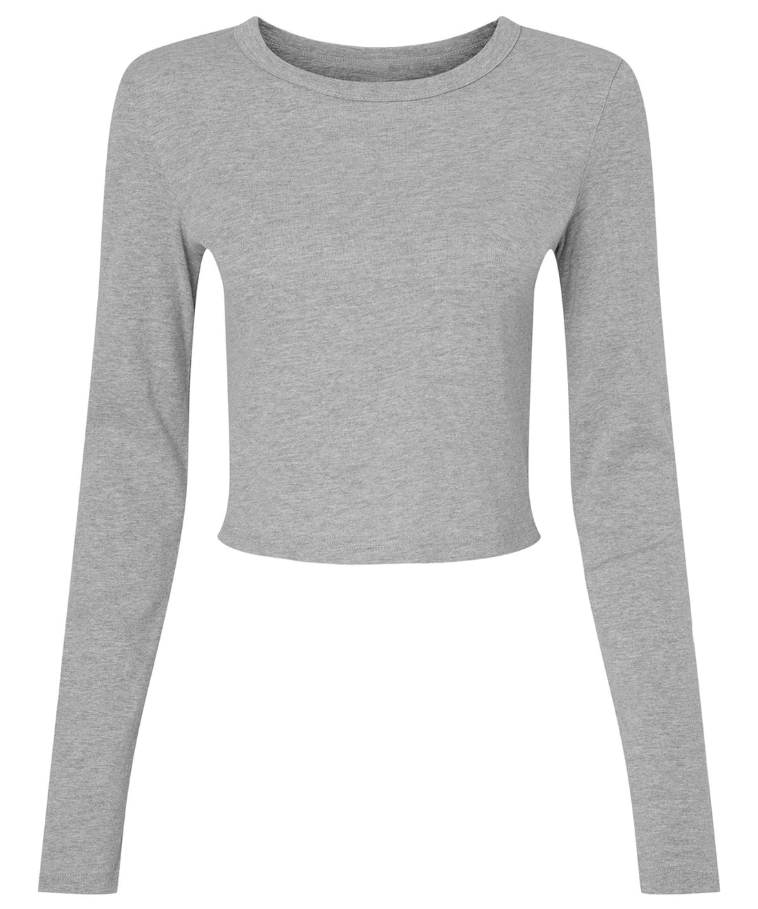 Women’s micro rib long sleeve baby t-shirt in Athletic Heather
