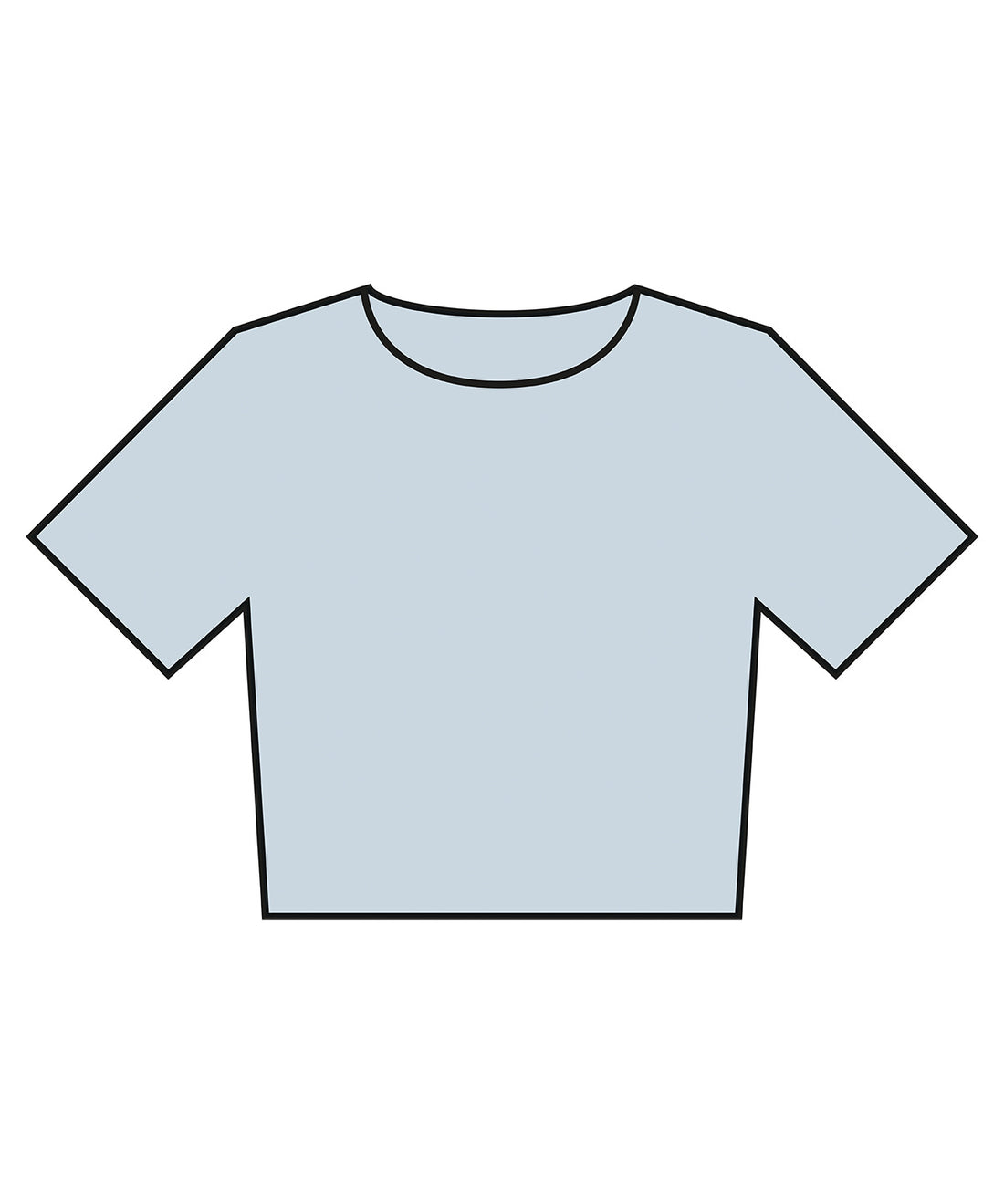 Women’s heavyweight washed cropped tee in Light Washed Denim