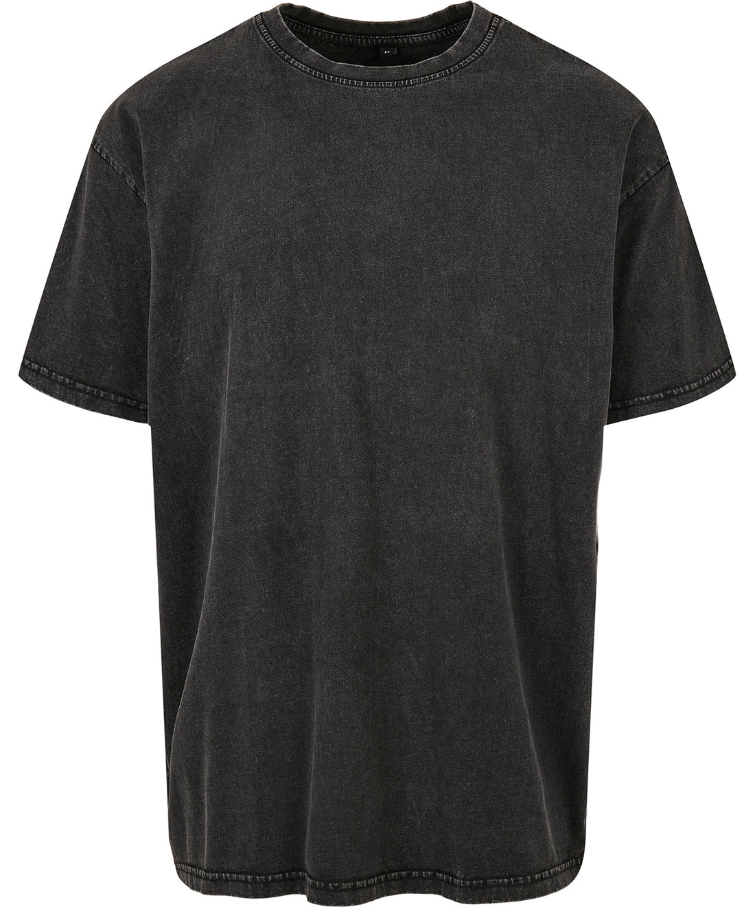 Acid washed heavy oversized tee in Black