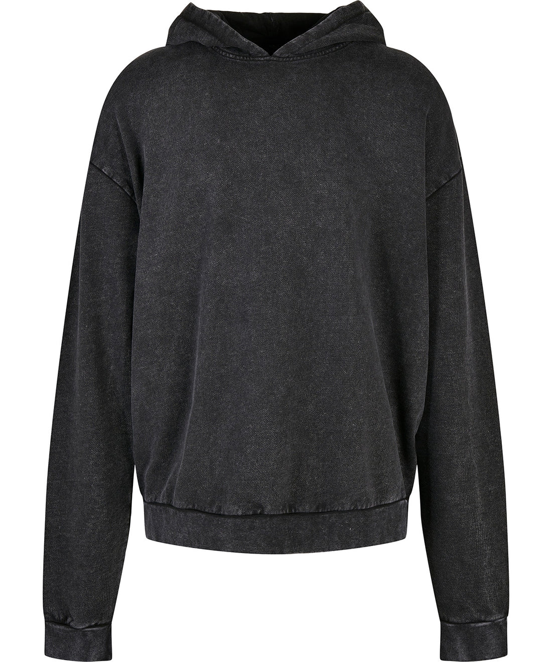 Acid washed oversize hoodie in Black