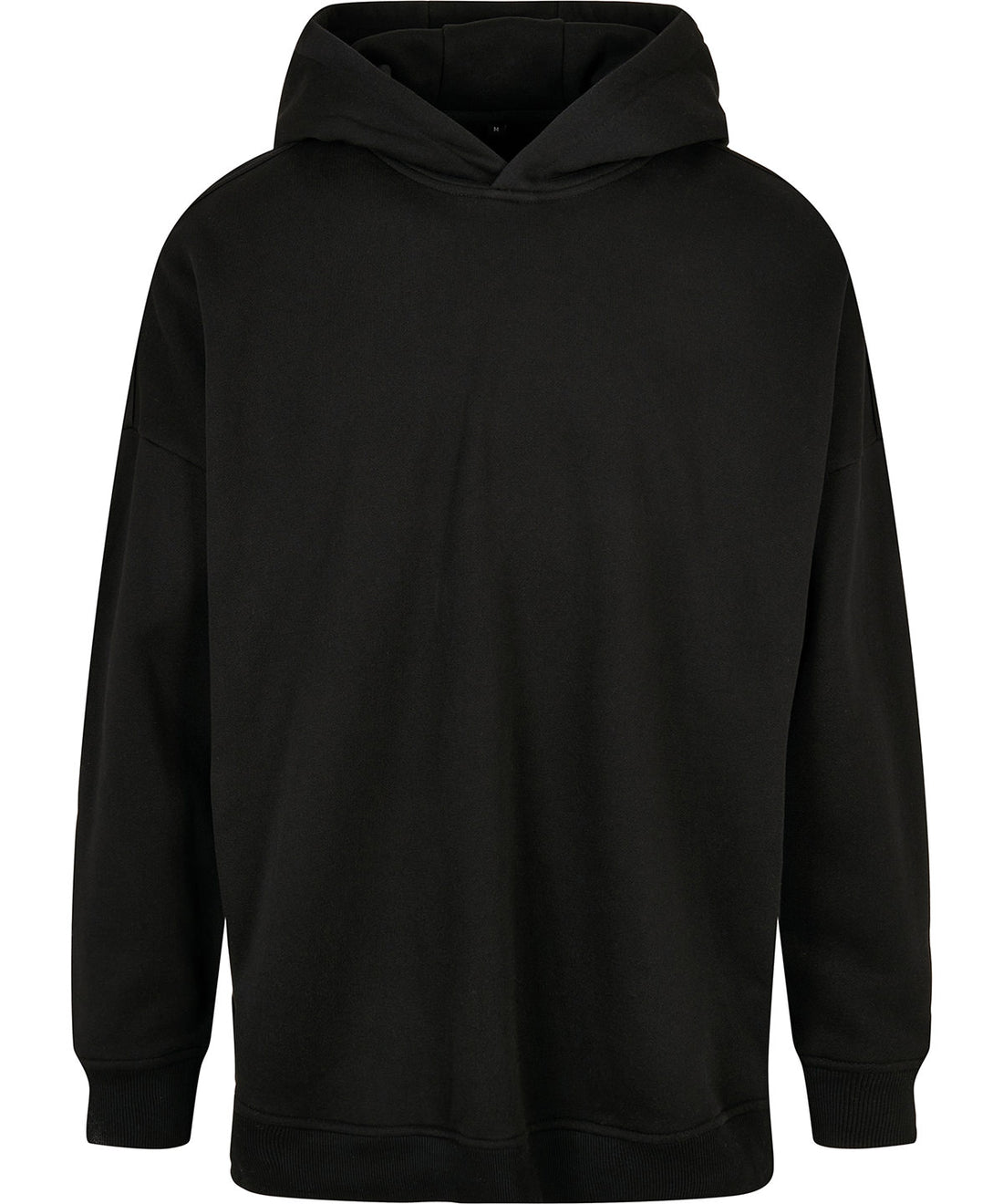 Oversized cut-on sleeve hoodie in Black