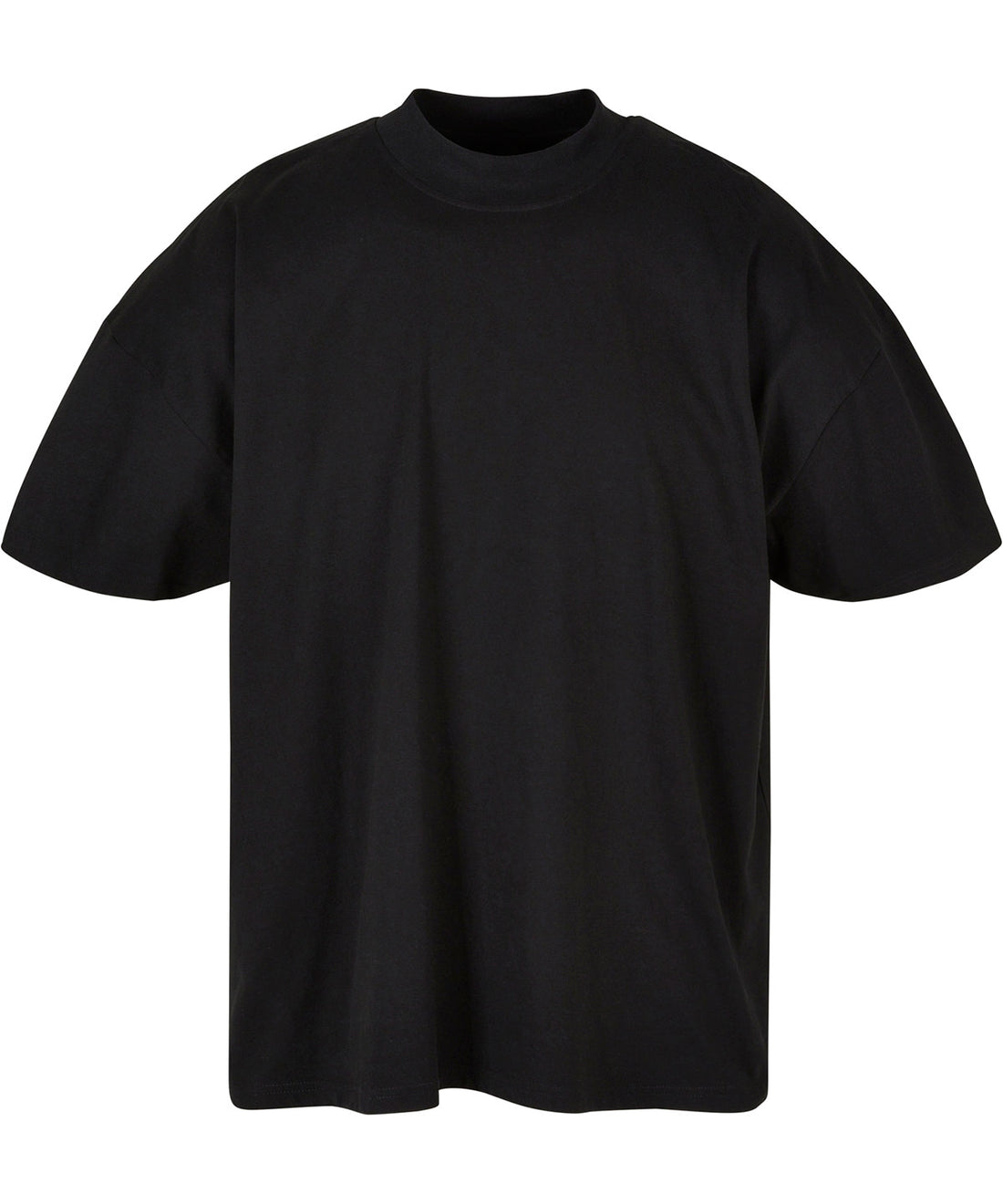 Oversized mock neck tee in Black