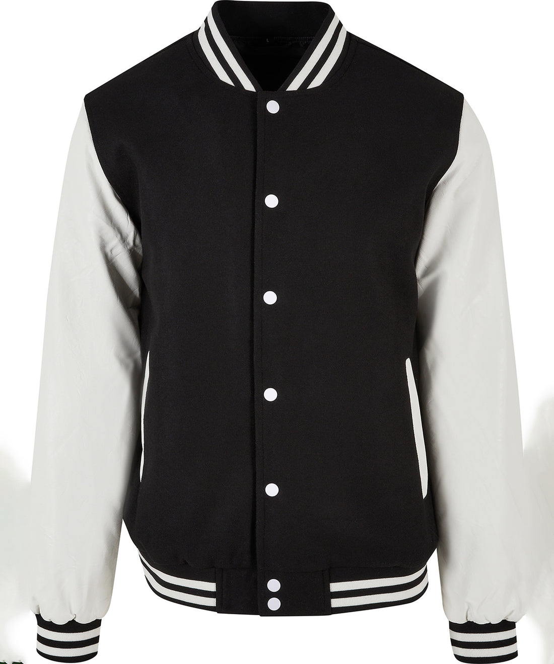 Old school college jacket in Black/White