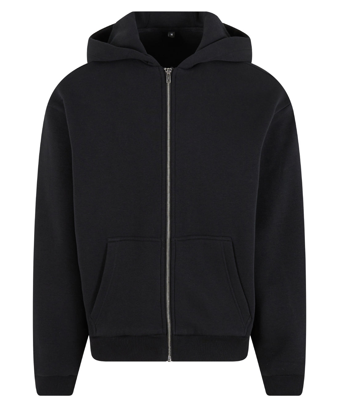 Fluffy zip hoodie in Black