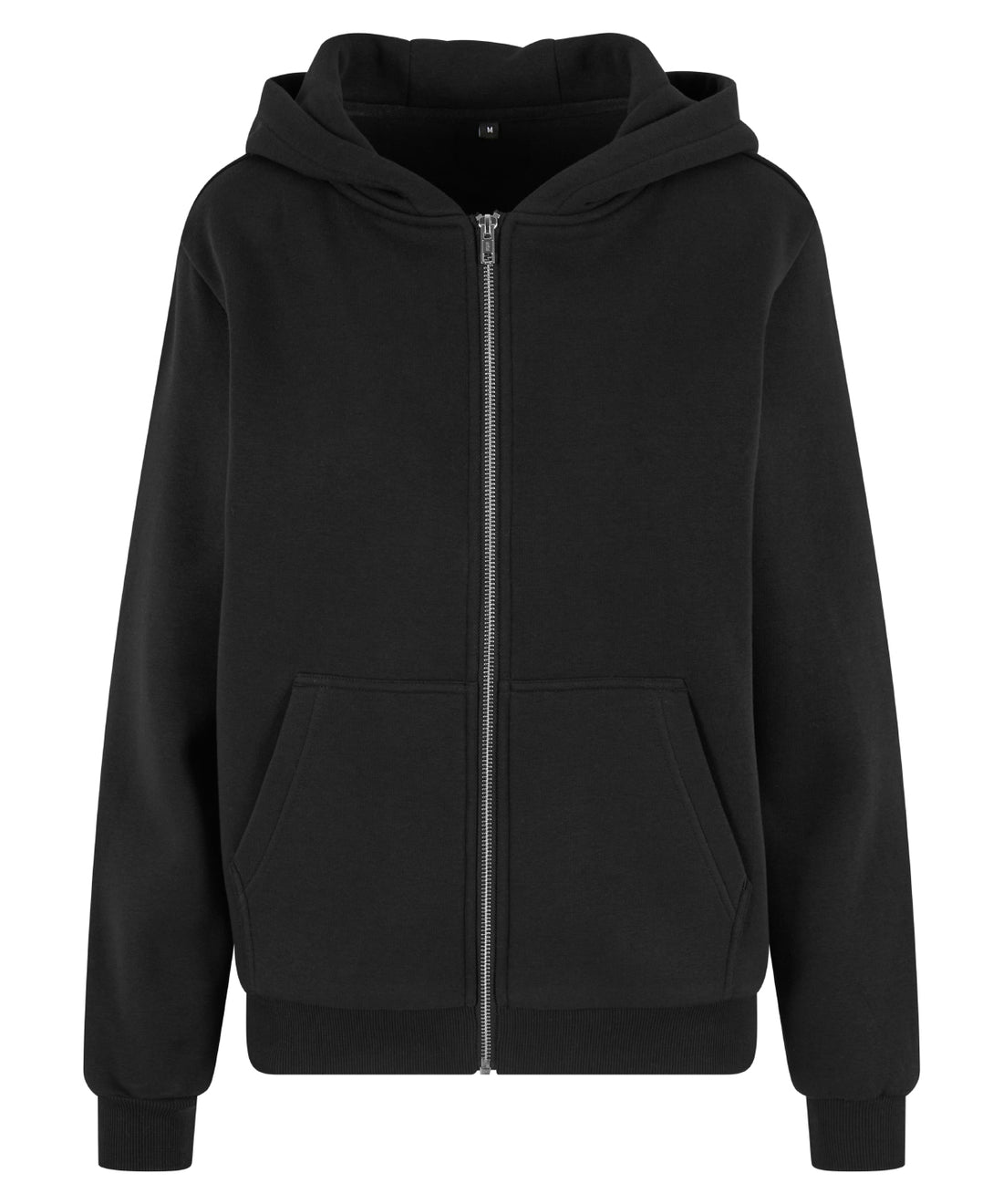 Women’s fluffy zip hoodie in Black