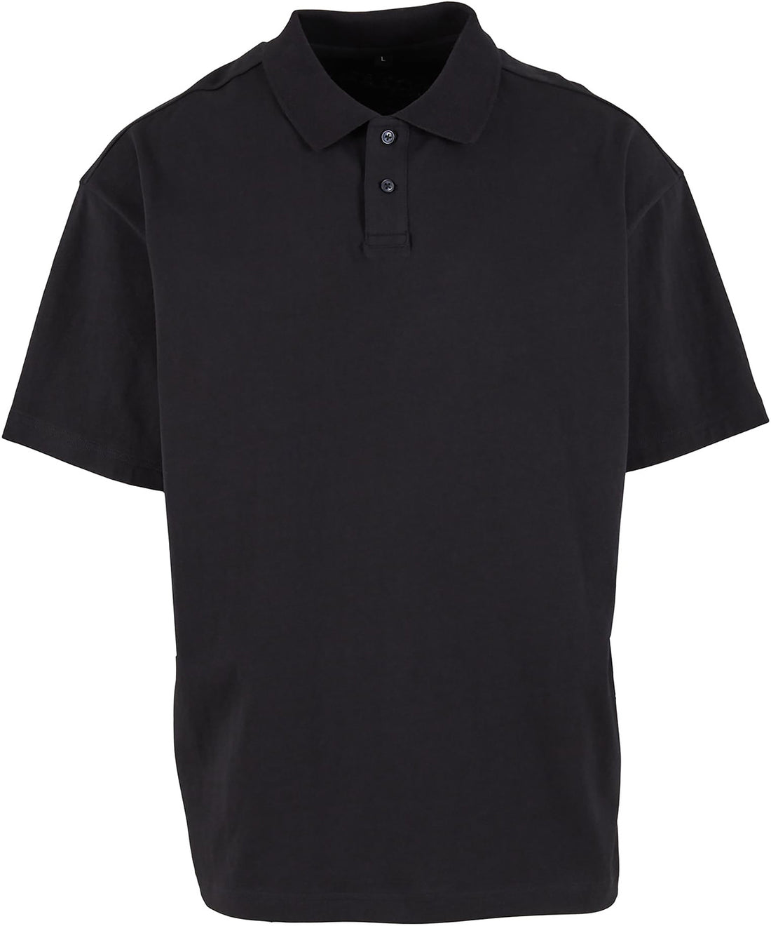 Oversized polo shirt in Black
