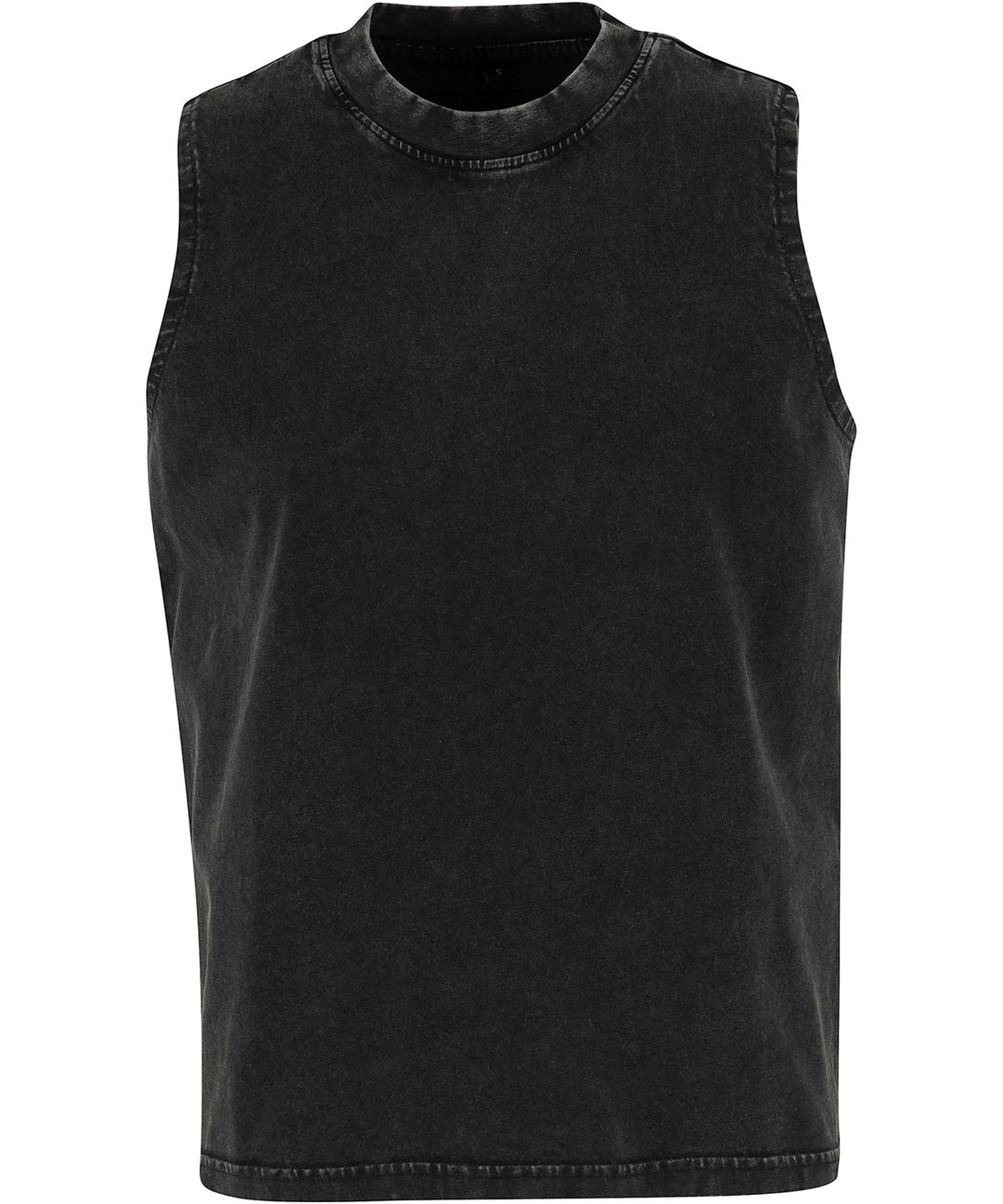 Women’s vintage washed sleeveless tee in Black