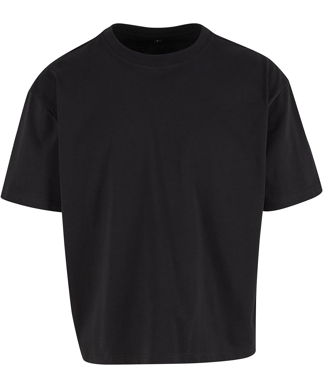 Cropped oversize tee in Black