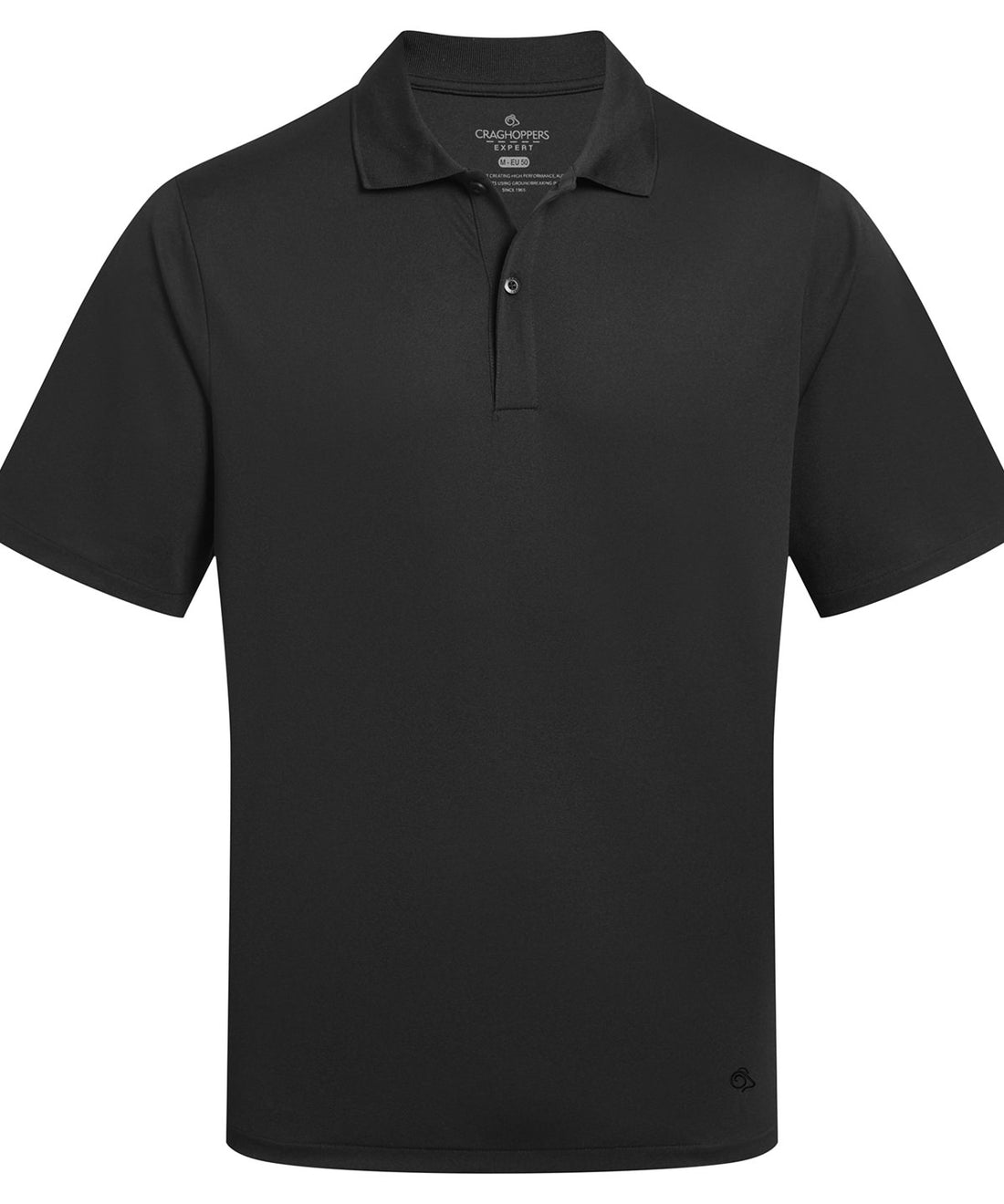 Expert Basecamp wicking polo shirt in Black
