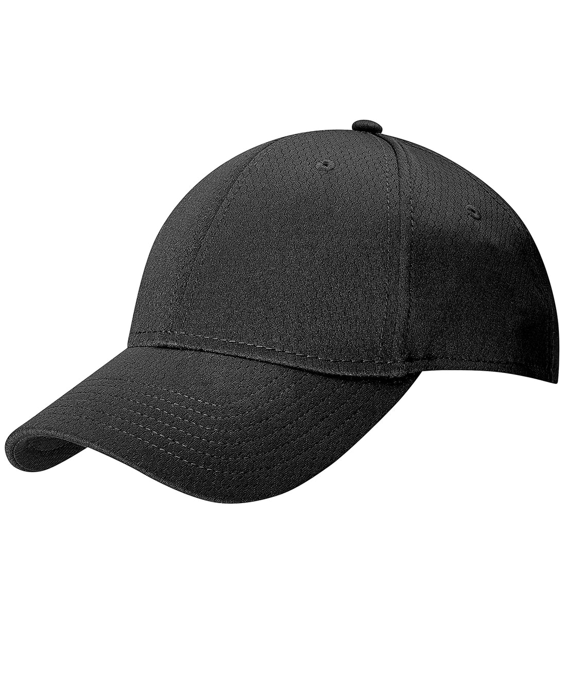 Front crested cap in Black