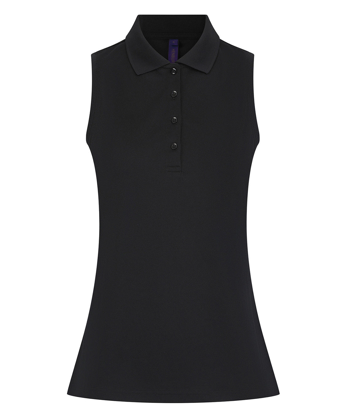 Women’s sleeveless Coolplus® polo shirt in Black
