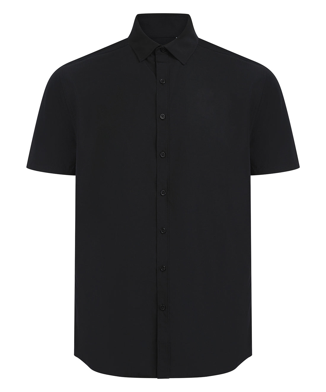 Short sleeve ‘cotton-feel’ Coolplus® shirt in Black
