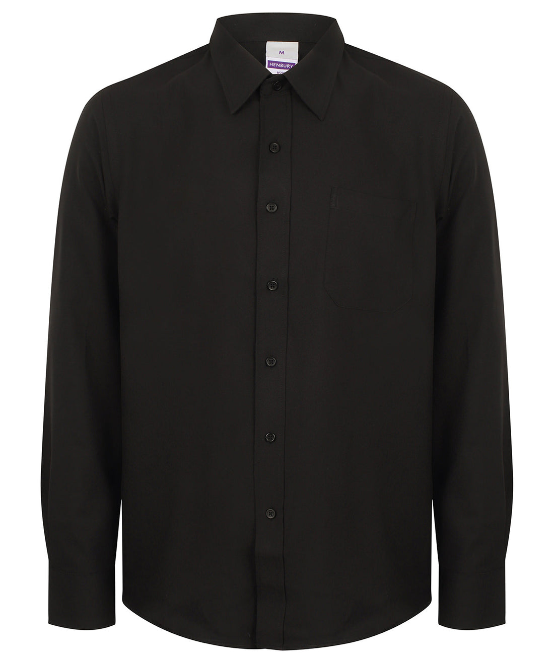 Wicking antibacterial long sleeve shirt in Black