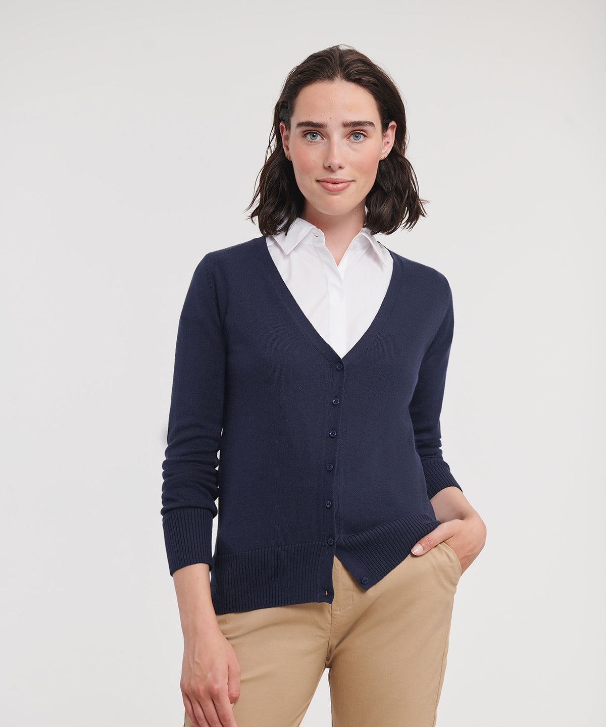 Women's v-neck knitted cardigan