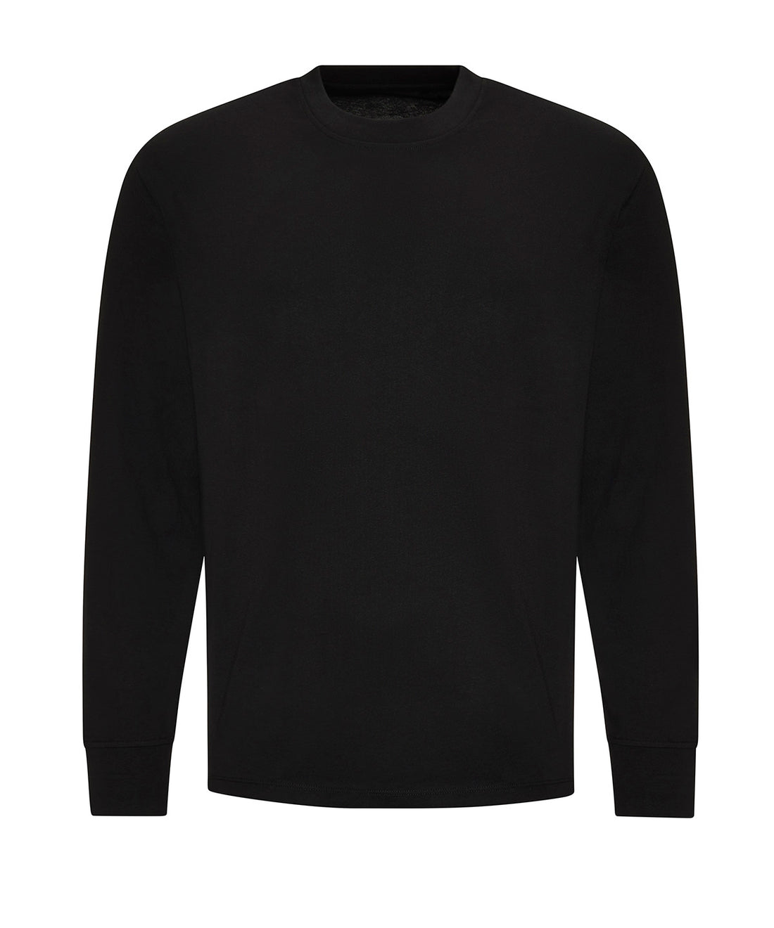 Oversize 100 long sleeve T in Deep Black