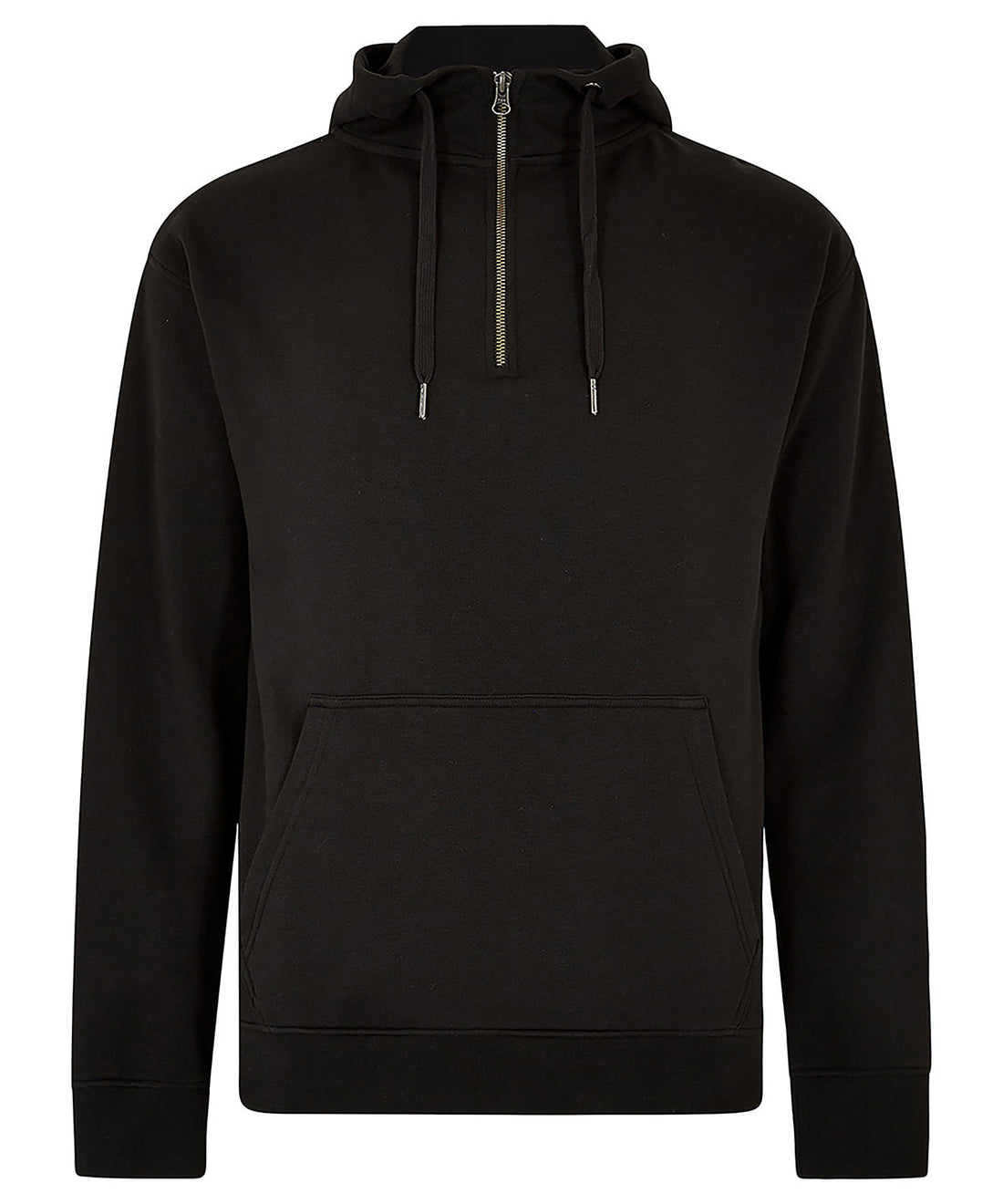 Regular fit 1/4 zip hoodie in Black