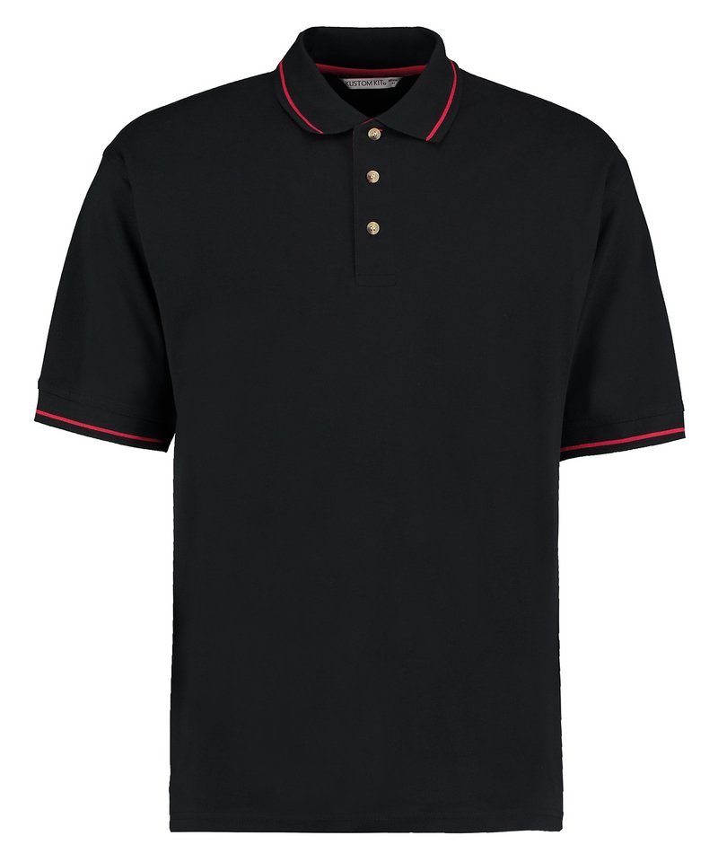 St Mellion polo (classic fit) in Black/Bright Red