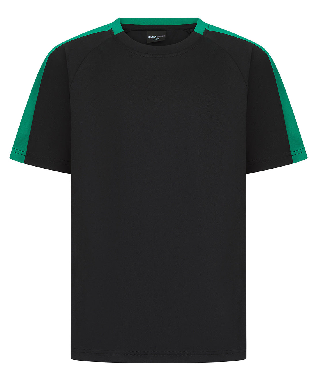 Kids team t-shirt in Black/Emerald