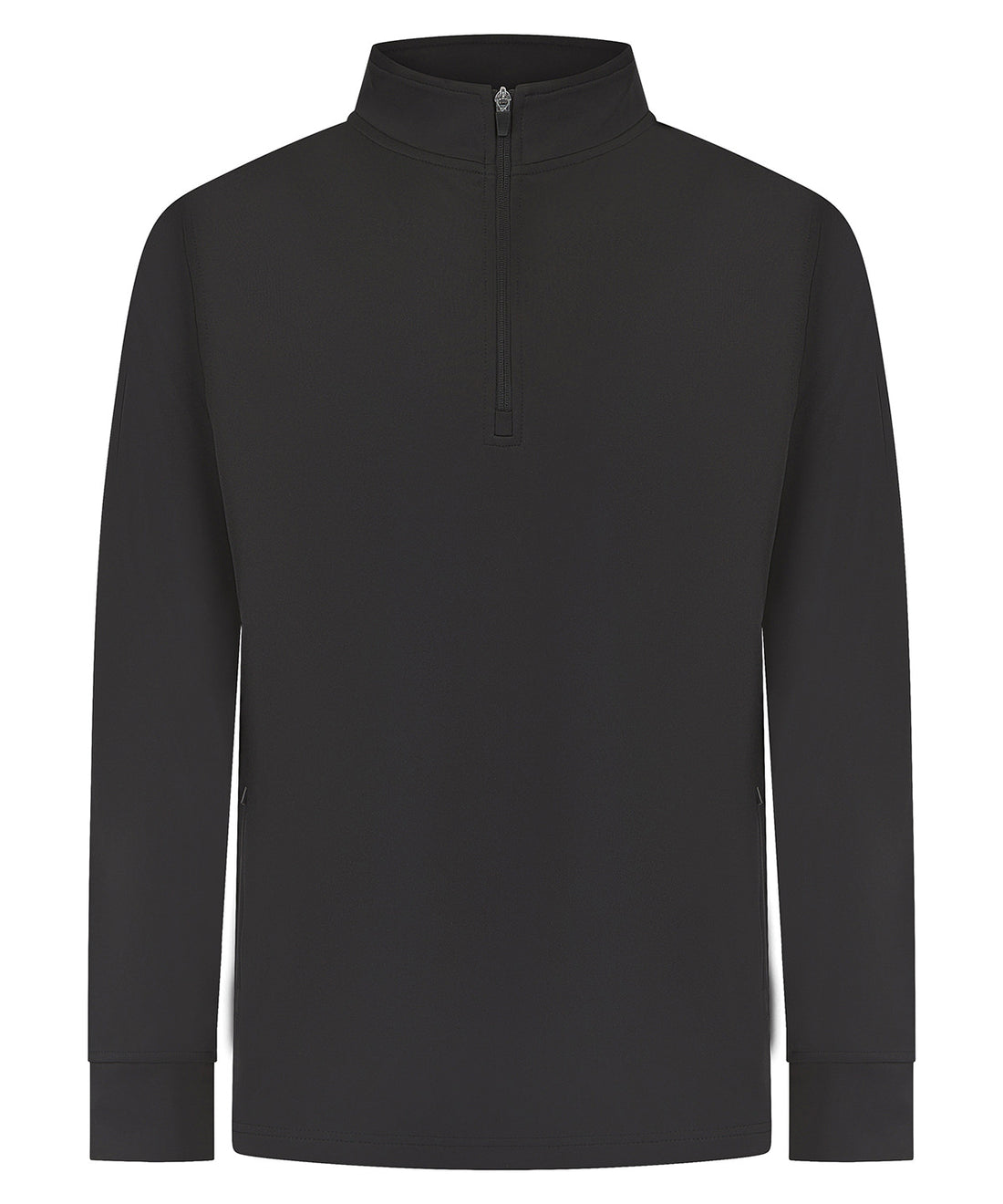 ¼-Tracksuit top in Black