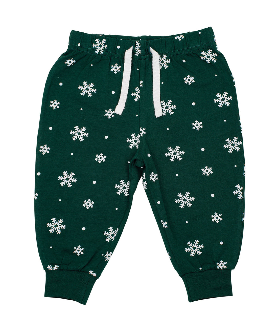 Lounge pants in Bottle/White Snowflakes
