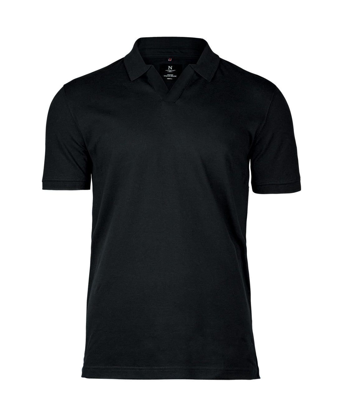 Harvard v-neck: stretch deluxe polo in Black