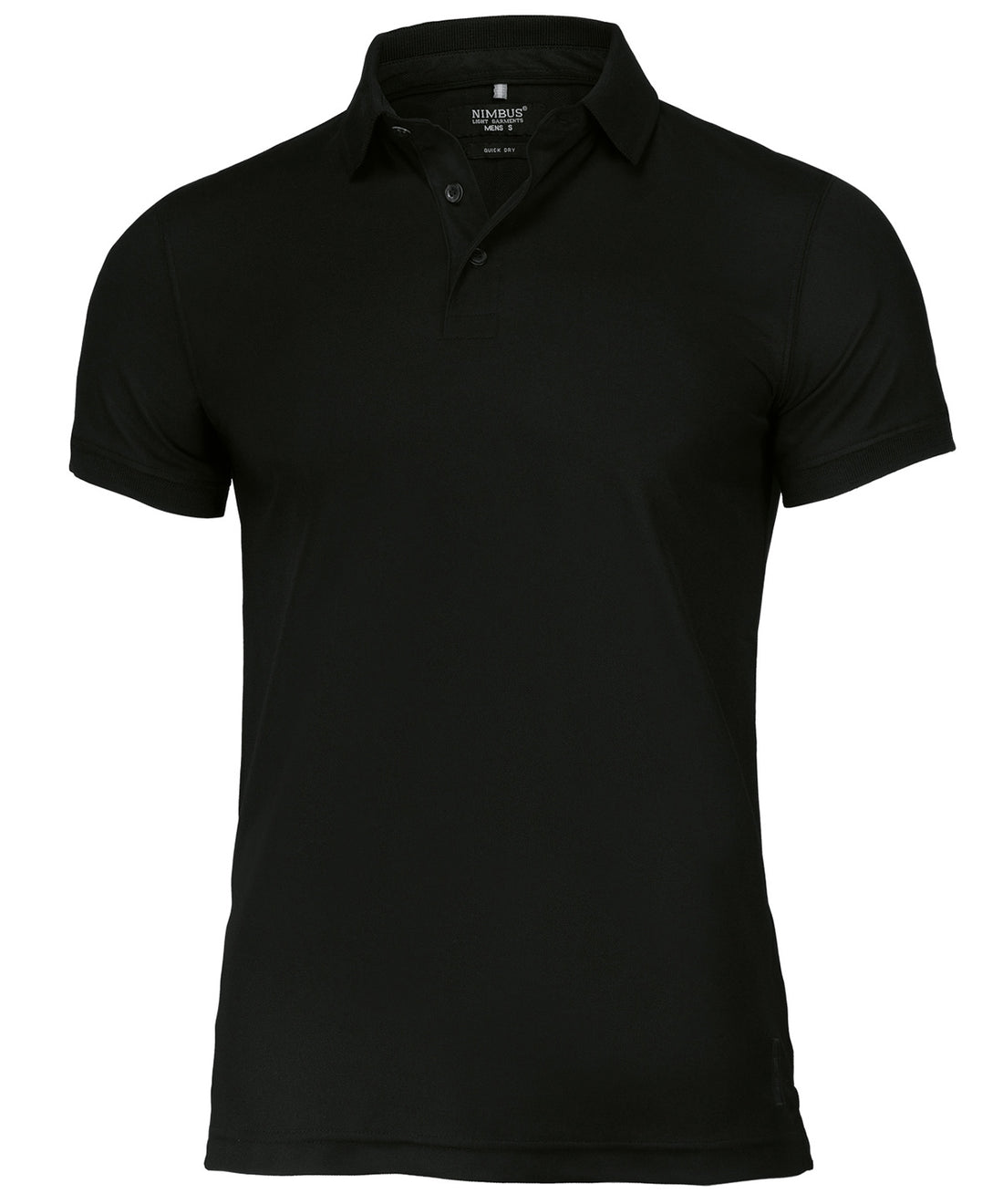 Clearwater: quick-dry performance polo in Black