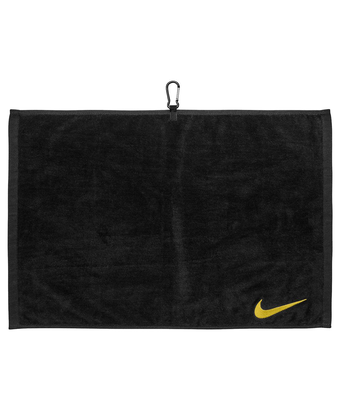 Nike performance golf towel in Black/Metallic Gold