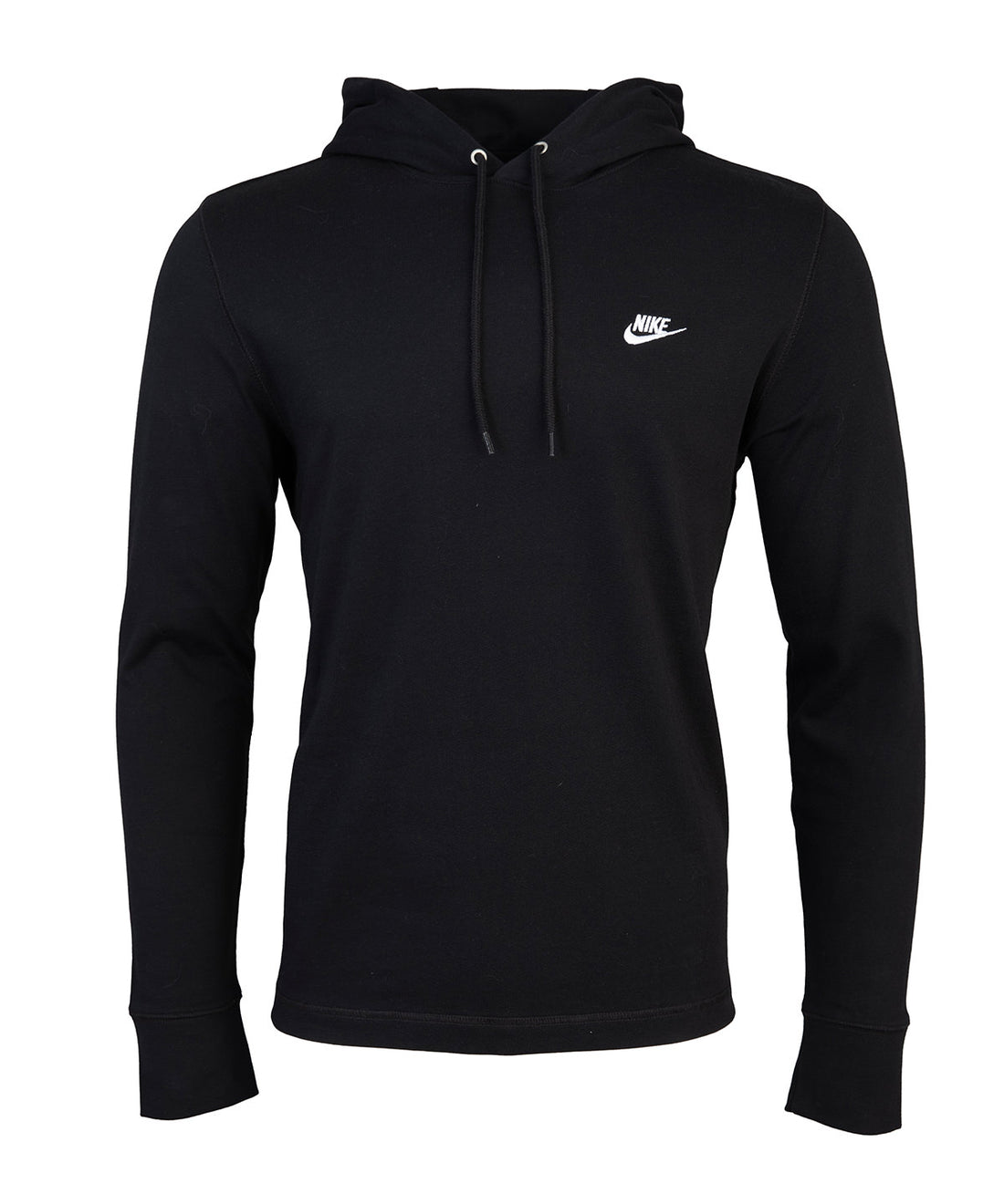 Nike Club knit hoodie in Black/Black/White