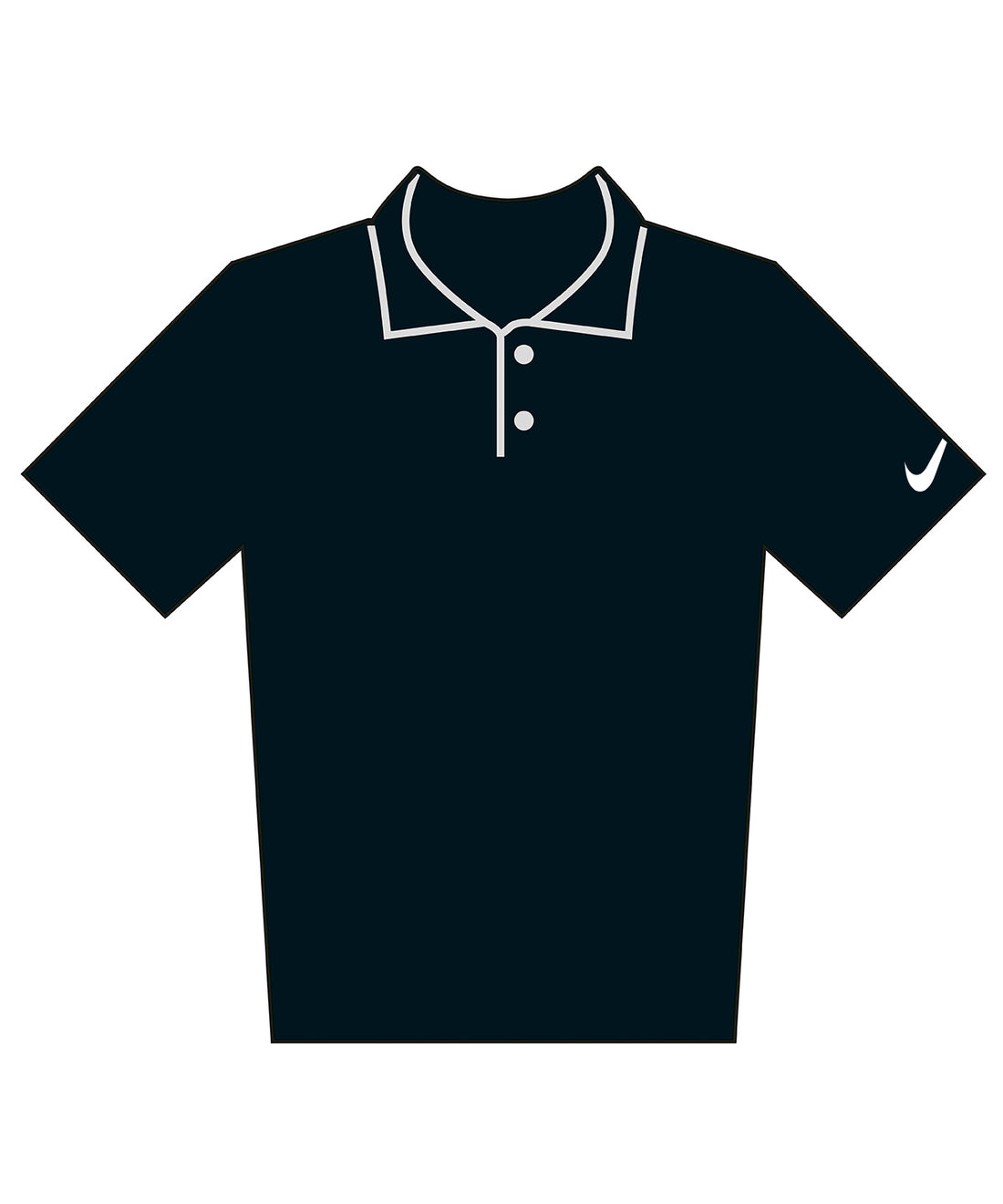 Velocity solid polo in Black/White