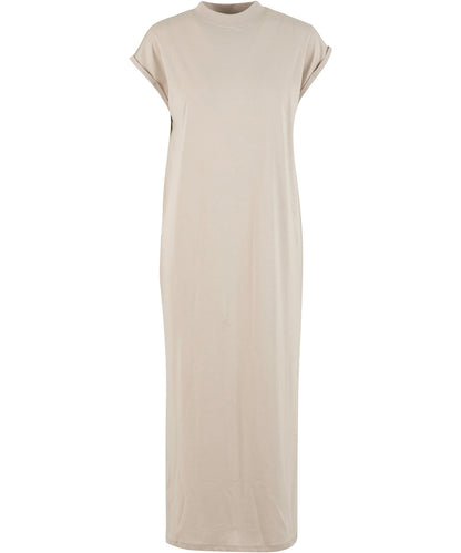 Women’s long extended shoulder dress